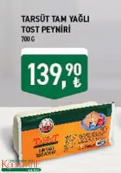 TARSÜT TAM YAĞLI TOST PEYNİRİ 700 G TARSÜT TAM YAĞLI TOST PEYNİRİ 700 G